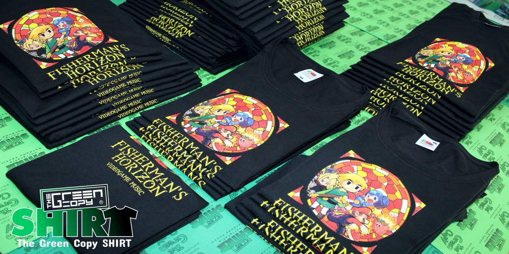 impresión de camisetas para grupos de música bandas musicales fisherman horizon serigrafía imprimir Villanueva de la Cañada MADRID